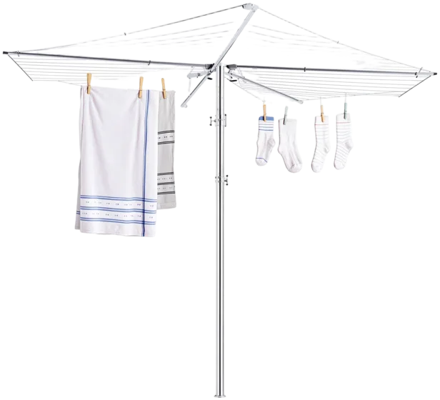 A rotary clothesline