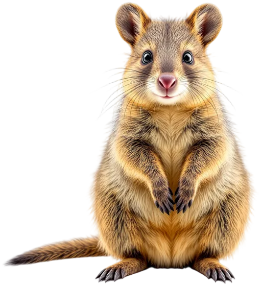 A smiling quokka