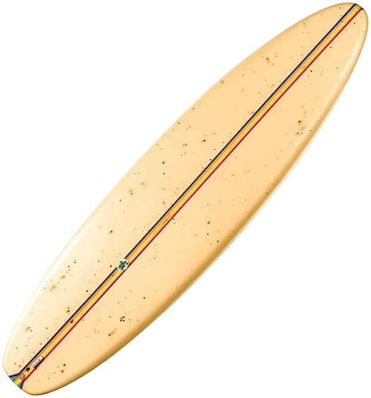 A longboard surfboard